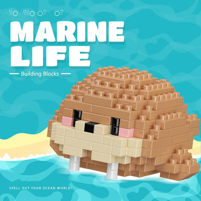 Cute Animal Design Building Blocks, Mini Creative Educational Block Toy for Boys & Girls, Building Block Models